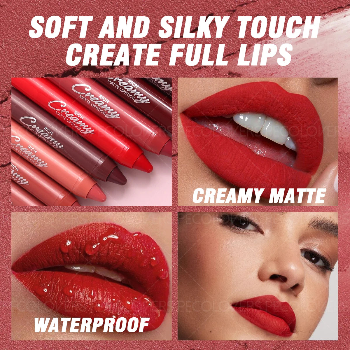 1PC Matte Lipstick Pen-Easy Glide, Long-Lasting, Non-sticky, Soft Comfortable Texture, Compatible With Various Lip Looks, Daily
