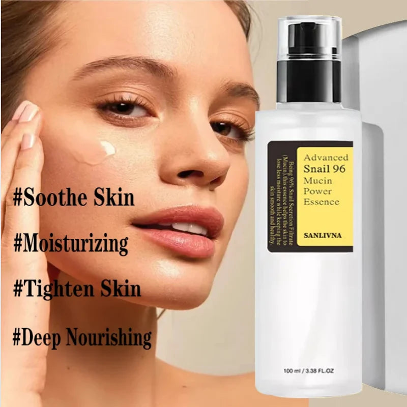 2Pcs Facial Skincare Set,96 Snail Mucin Power Essence & Multi-Active Cream,Face Moisturizer Anti-aging Serum for Dull Skin