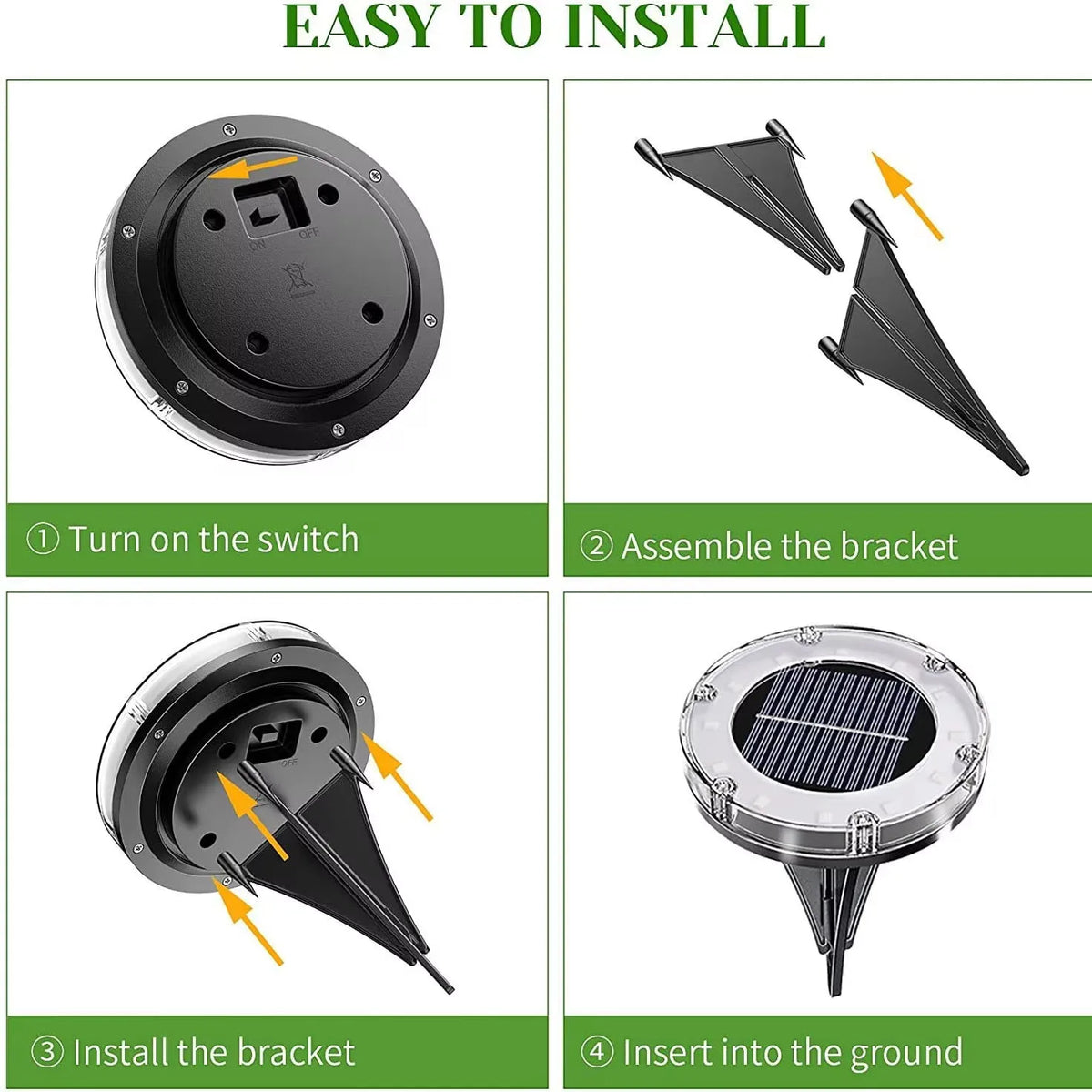 12LED Solar Ground Lights IP65 Waterproof Solar Light Outdoor Solar Garden Light For Yard Lawn Patio Deck Landscape Decor
