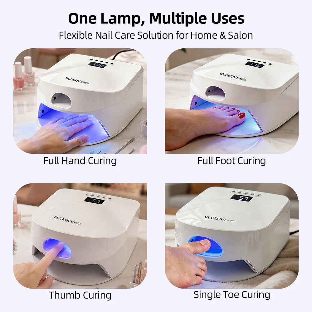 48+9 Beads Nail Dryer Thumb Full Hand Dual Lamp Single Toe Single Finger Gel Nail Curing Lamp Hand Fast Drying LED Light Dryer