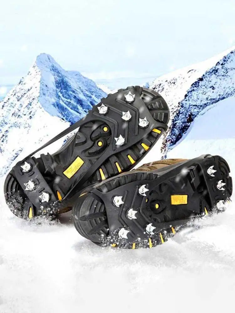 1Pair Shoe Spikes for Snow Footwear Winter Grip Walk Traction Cleats 8-Teeth for Outdoor Enthusiasts Men Women Adults Climbing