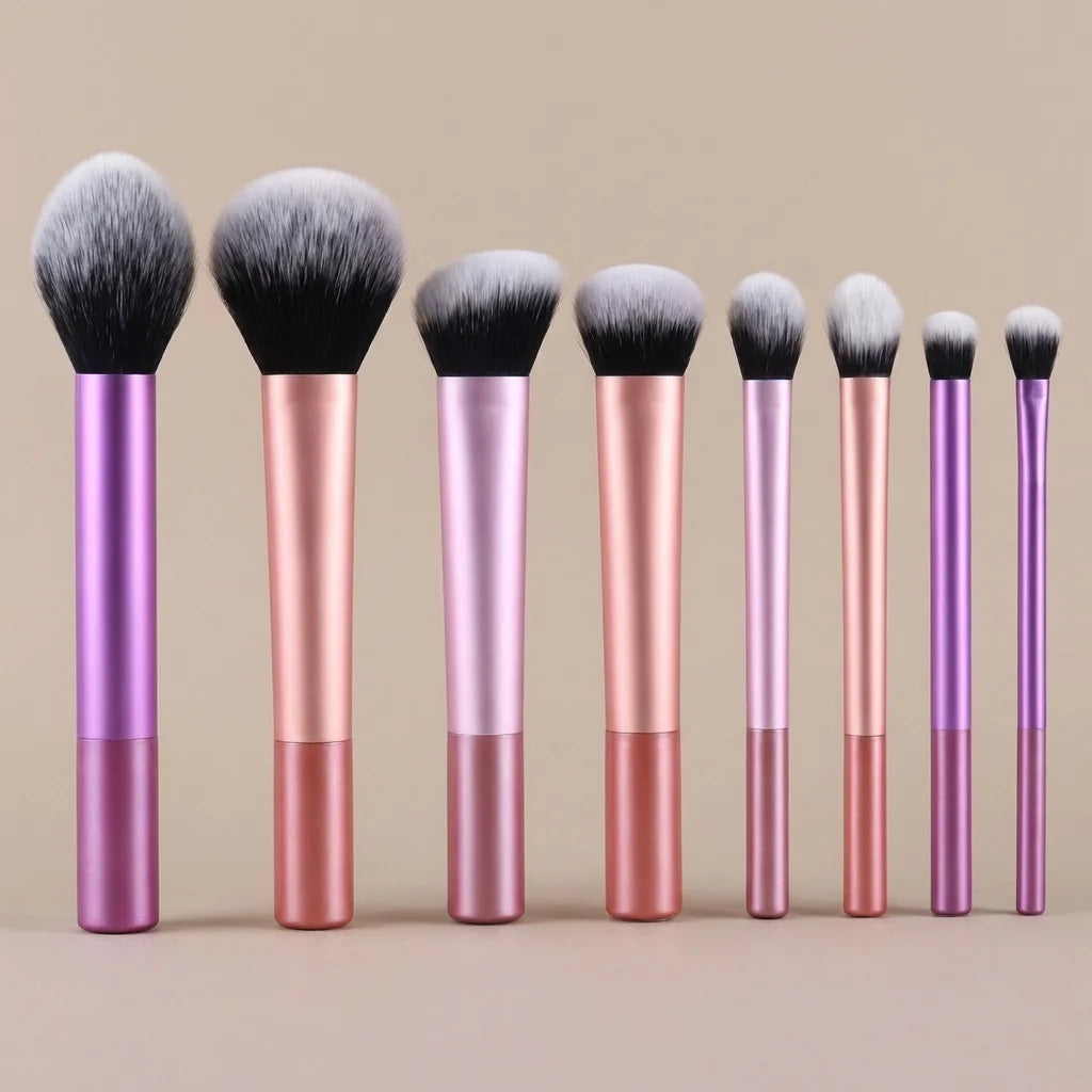 8Pcs Soft Synthetic Hair Makeup Brush Set Foundation Blush Eyeshadow Multi-purpose Cosmetic Beauty Tools