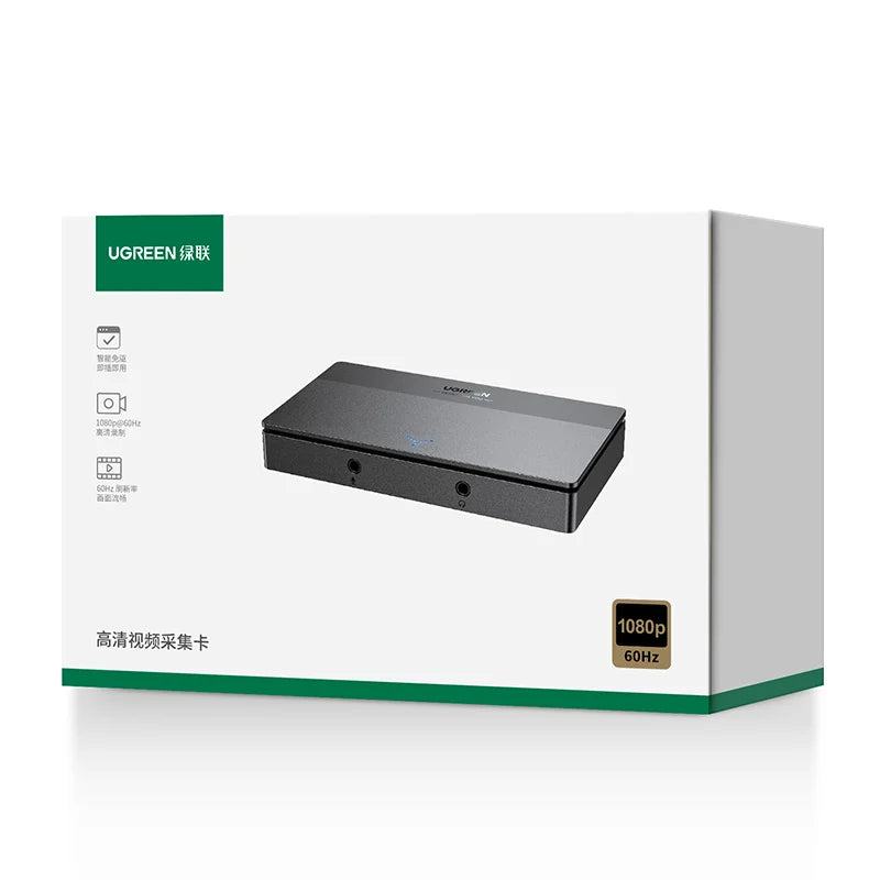 UGREEN 4K Video Capture Card, Full HD 1080P 60FPS USB/Type-C 3.0 HD-MI Video Capture Device With Ultra-Low Latency for Streaming