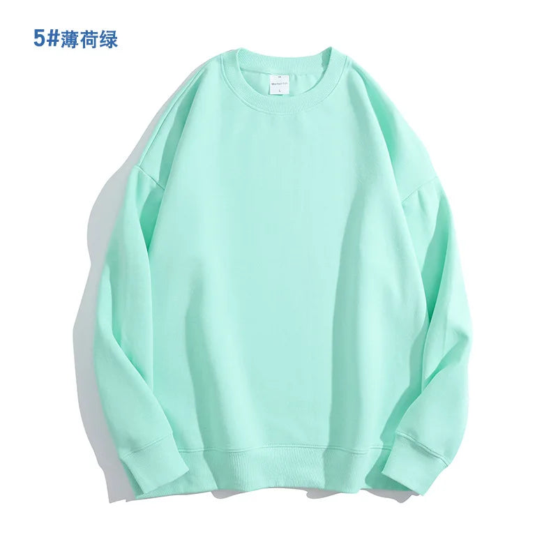 Spring Oversize Sweatshirts for Women O Neck Cotton Solid Hoodie Long Sleeve Tops Loose Women's Pullovers Fashion Streetwear