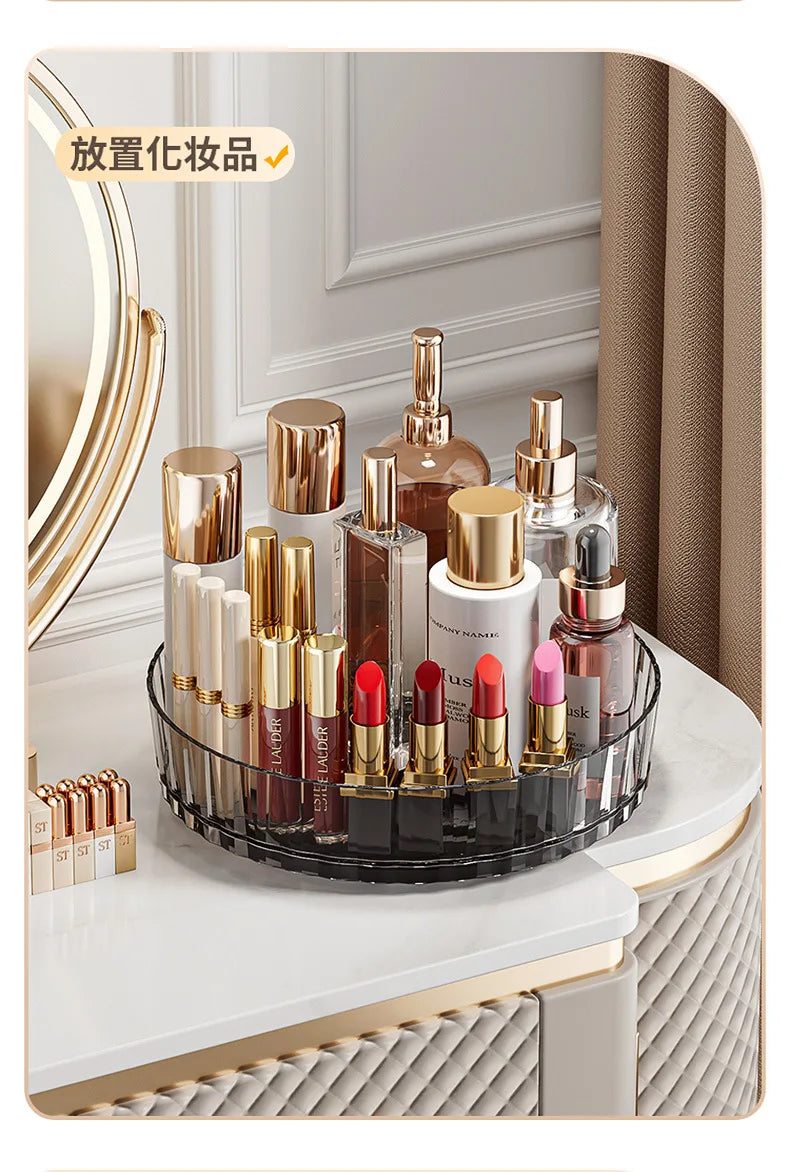 Rotating Kitchen Storage Rack Multi-Functional Desktop Organizer for Cosmetics And Seasonings Entrance Home Organization Box