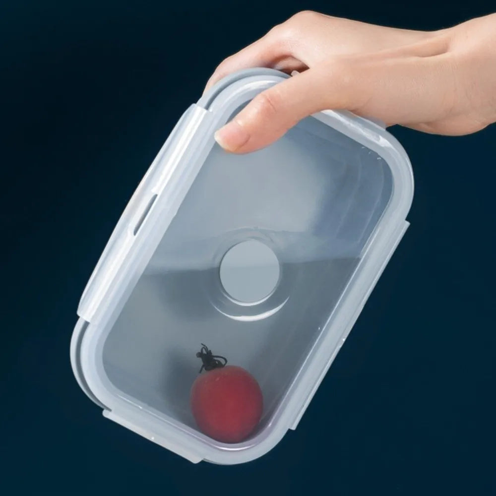 4pcs Microwaveable Silicone Lunch Box Large Capacity Rectangular Food Storage Container with Lid High-temperature Resistant