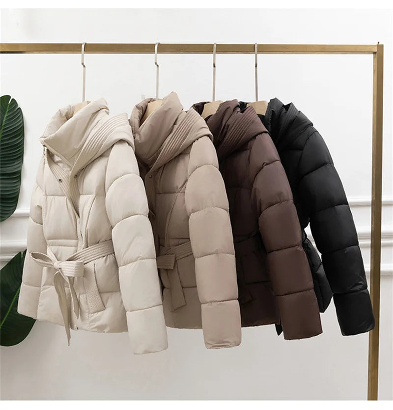 High Quality  2025 Winter New Fashion Down Cotton Parkas Jacket Women Loose Korean Casual Thicken Warm Ladies Overcoat