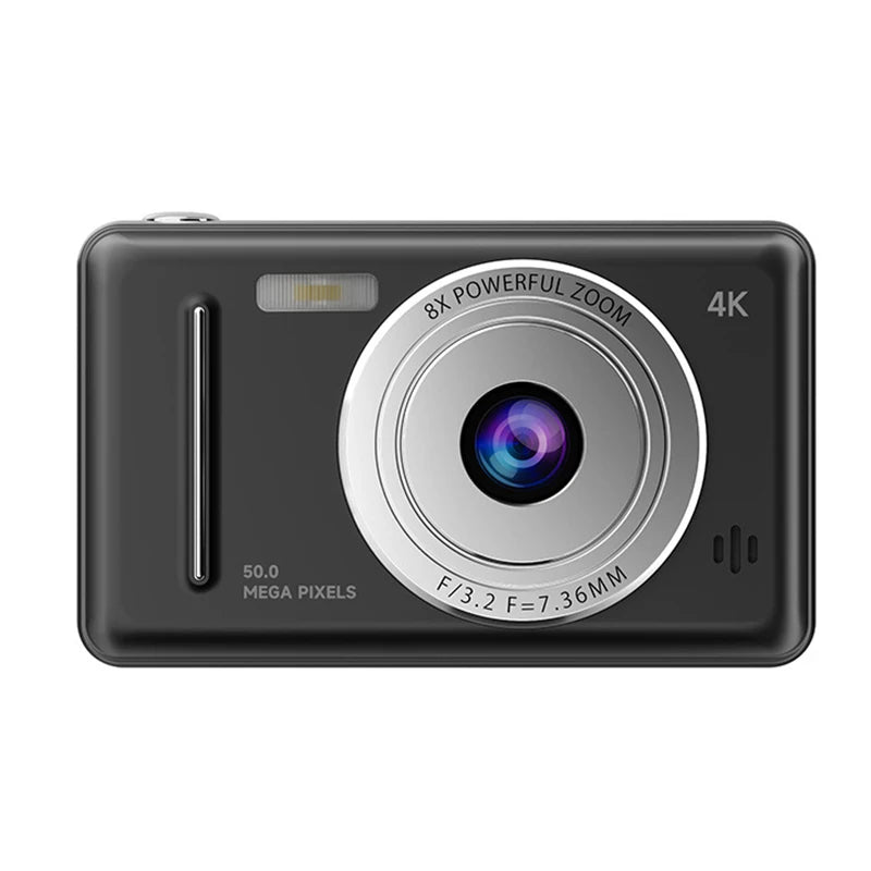 Advanced 50MP Dual Camera Kit, 4K Flash, CCD Digital, Vintage Design Entry-Level Camera