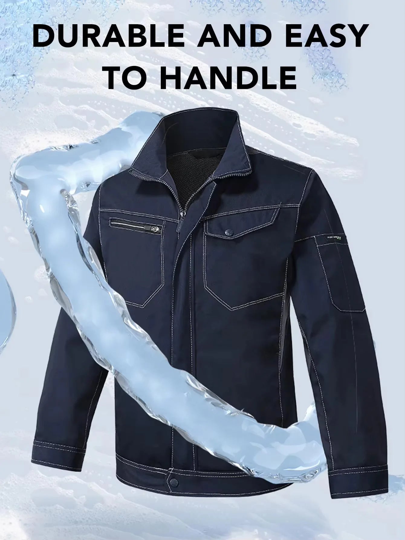 Fashion Denim Workwear for Men Women Spring Autumn Long-sleeved Work Clothes Wear-resistant Uniform Coat Workshop Uniforms