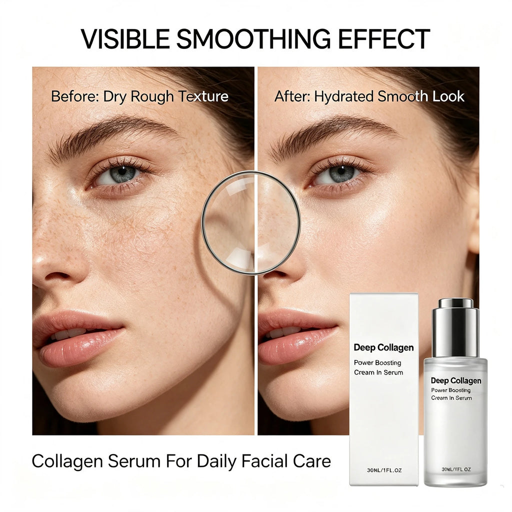 Collagen Hydrating Serum Moisturizing Smoothing Glow Daily Face Essence Lightweight