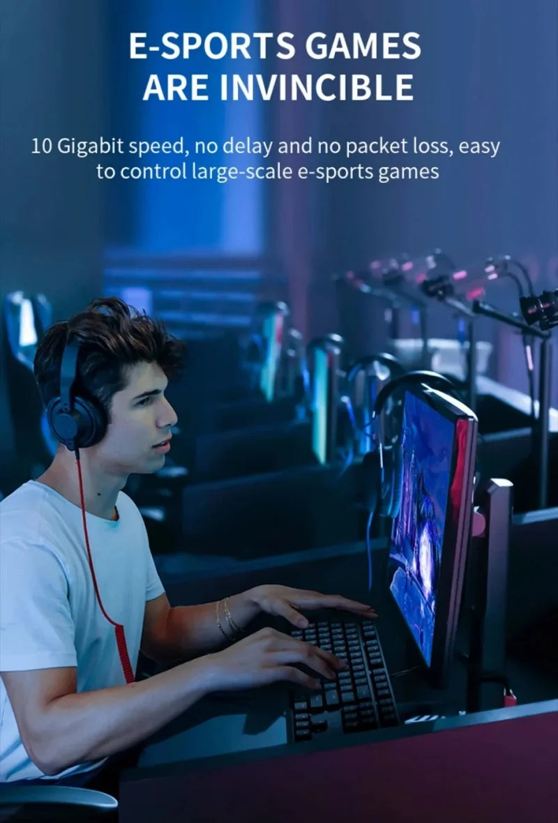 40Gbps Cat8 Ethernet Cables RJ45 30M 20M Cat 8 High Speed No Breakage Internet Networking Cable E-Sports Level Full Shielded