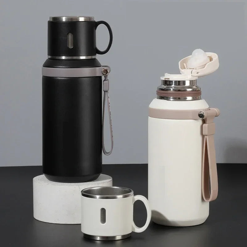 600ML Thermal Water Bottle Stainless Steel Thermos Bottle Keep Cold and Hot Water Bottle Thermos for Tea Coffee Vacuum Flasks