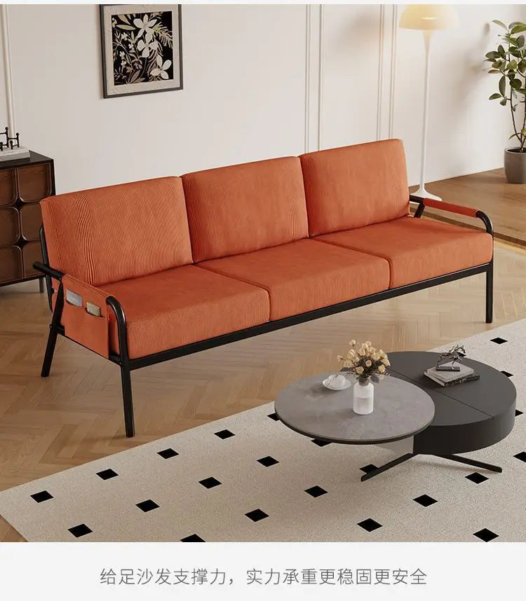 LH fabric sofa living room small apartment double sofa simple bedroom home