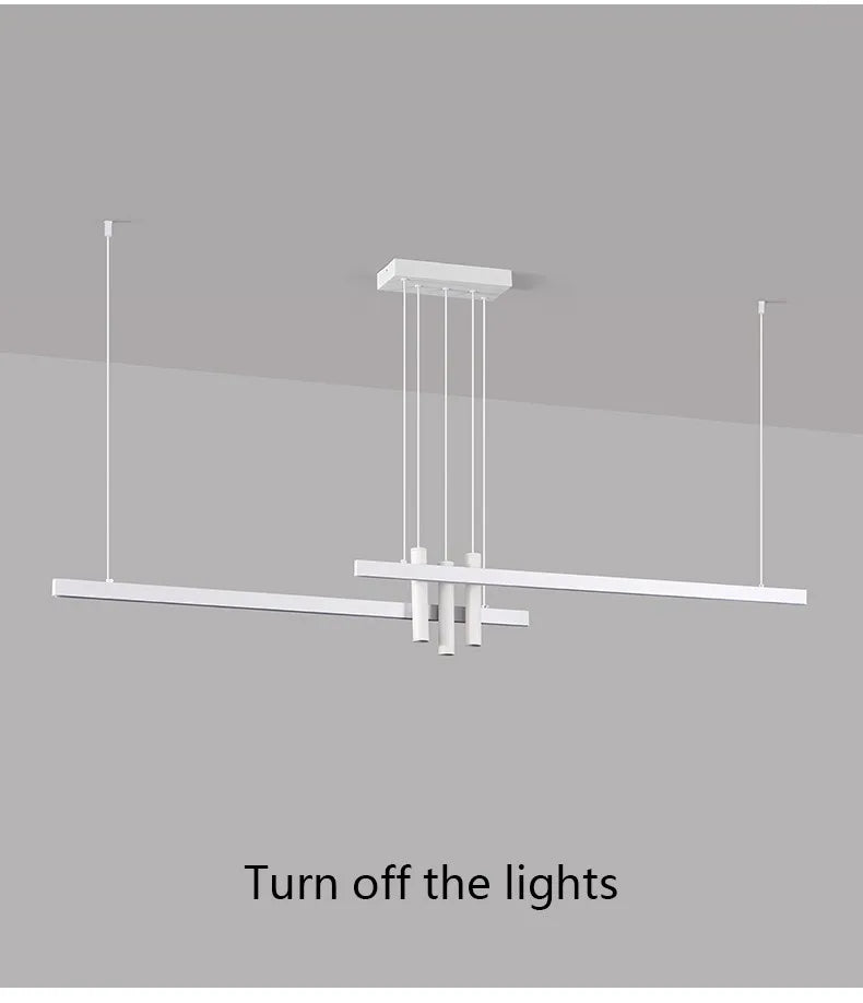 Modern light creative bar counter strip designer lamps LED Pendant Light  for Dining Table Kitchen Chandelier Memory Function