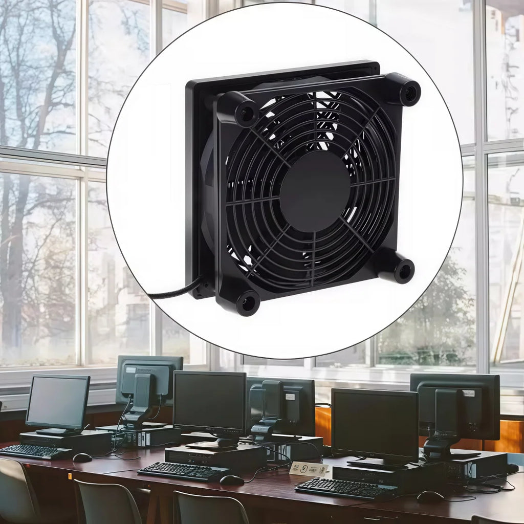 Router Cooling Fan DIY PC Cooler TV Box Wireless Silent Quiet DC 5V USB Power 120mm 240mm Fan 12CM W/Screws Protective Net.