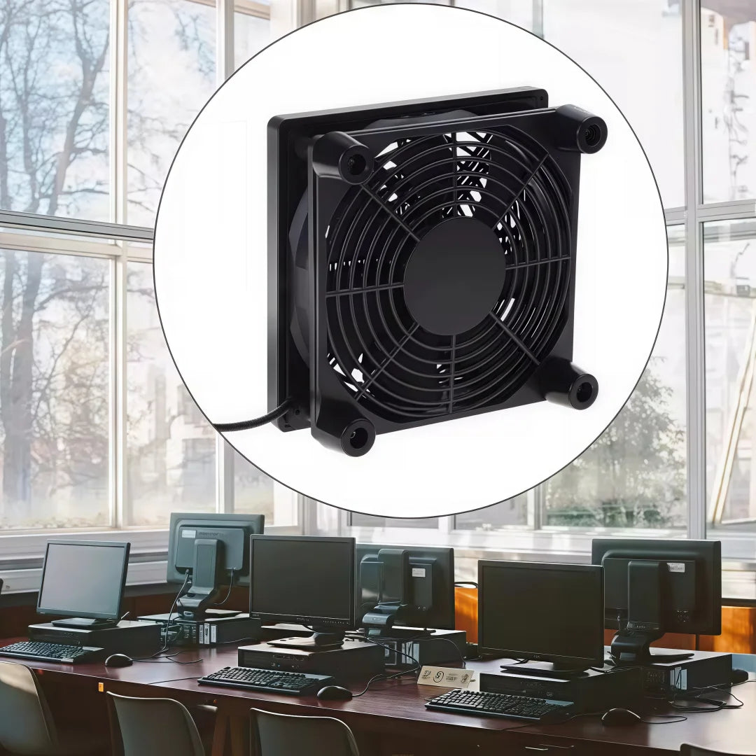 Router Cooling Fan DIY PC Cooler TV Box Wireless Silent Quiet DC 5V USB Power 120mm 240mm Fan 12CM W/Screws Protective Net.