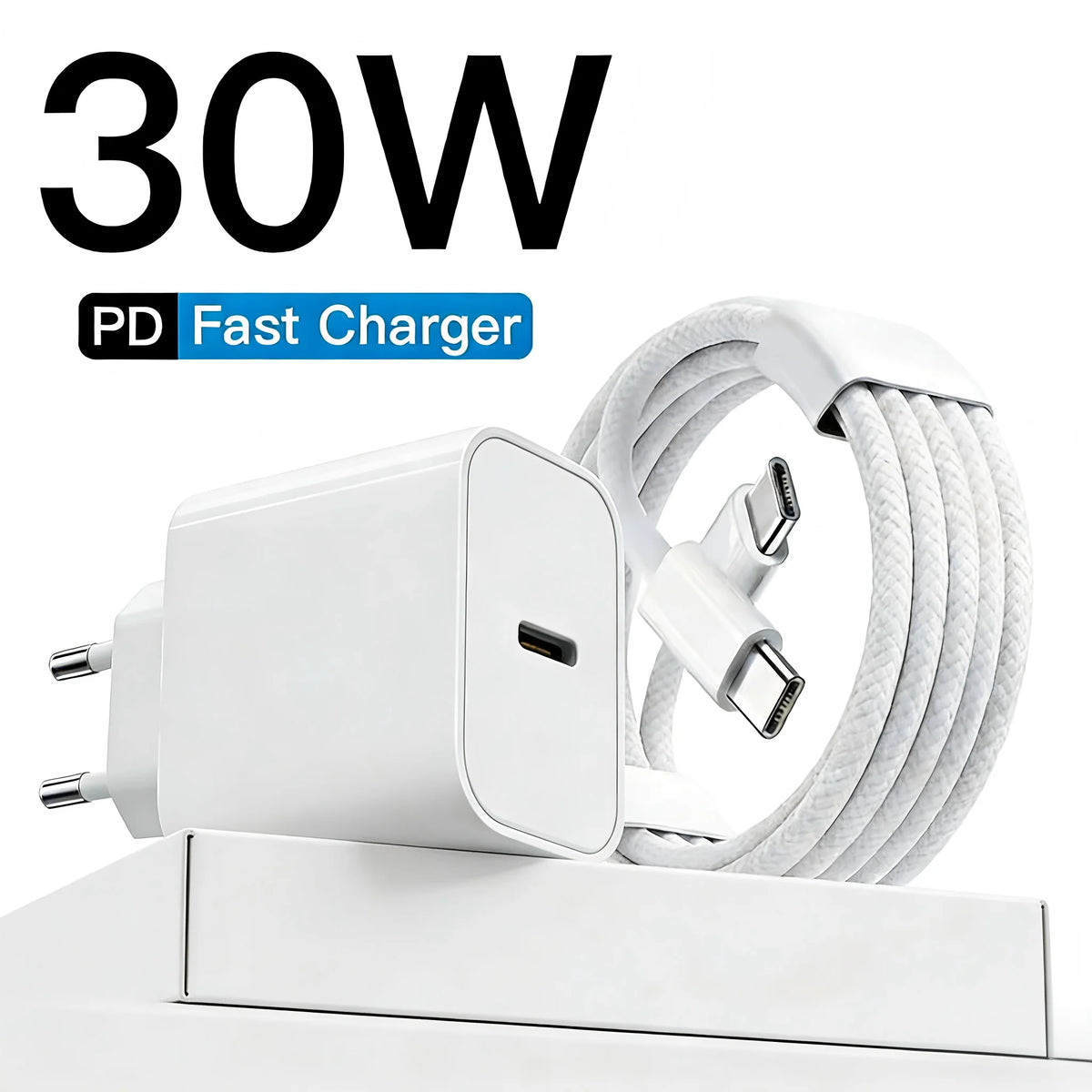 30W  For Original Type C Fast Charger For iPhone 17 16 15 Pro Max Plus PD Charging Cable Charger Phone Accessories