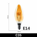 2-10pcs Retro LED Spiral Filament Light Bulb E14 E27 4W 220V Warm Yellow C35 A60 ST64 T185 T225 G80 G95 G125 Vintage Edison Lamp