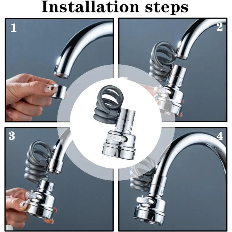 New  Universal Kitchen Gadgets Accessories 3 Modes Sink Faucet 360 Degree Rotation Filter Extension Tube Shower Water Saving Ta
