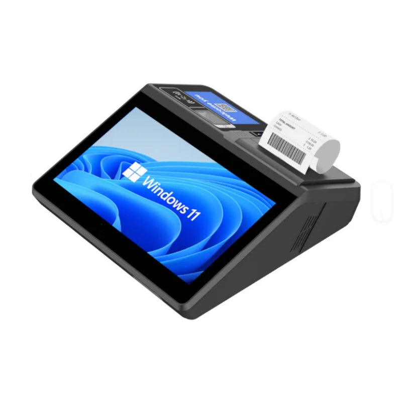 11.6inch Desktop /Wall-mounted Windows & Android Cash Register POS Systems with 80mm Autocutter Thermal Receipt & Label Printer
