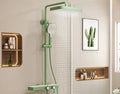JIENI Brushed Gold Bathroom Shower Set Rainfall Hot And Cold Control Multifunctional Bath Shower Faucet System W/ Hand Shower