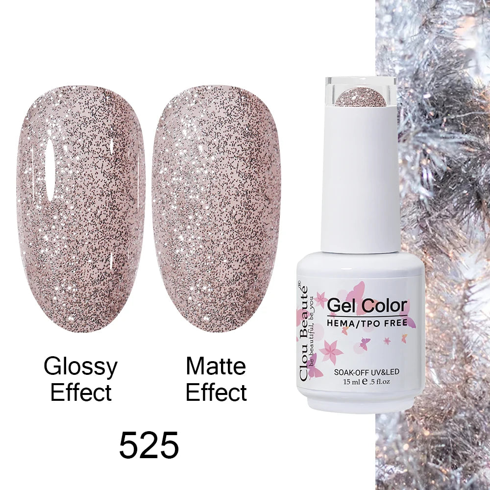 Clou Beaute HEMA TPO FREE Caramel Brown Wine Red Coffee Gel Nail Polish High Pigment Autumn Nail Art Full Coverage UV Varnish