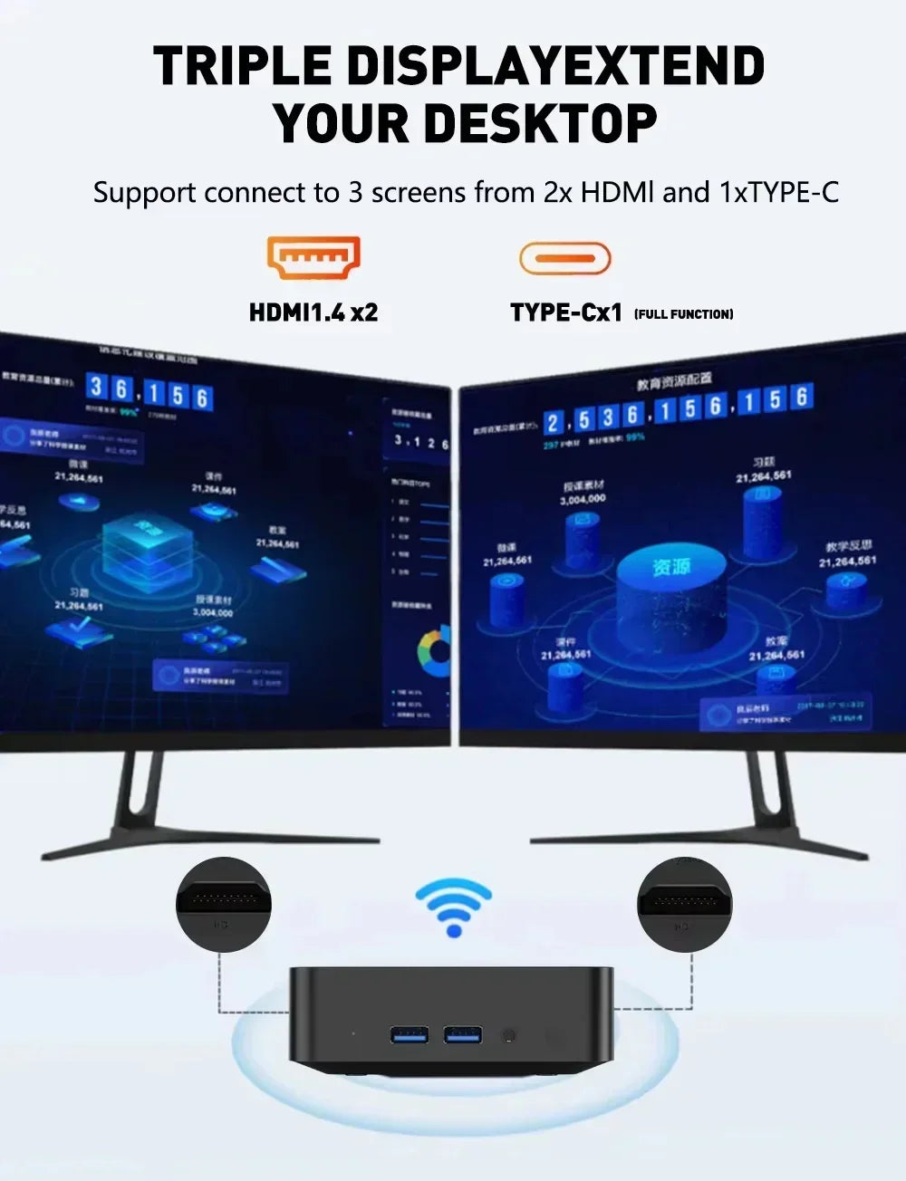 2026 Intel Core i9 10980HK N150 Mini PC 16GB RAM 1TB SSD WiFi 6 BT5.2 Windows 11 4K Portable Gaming Desktop Computer