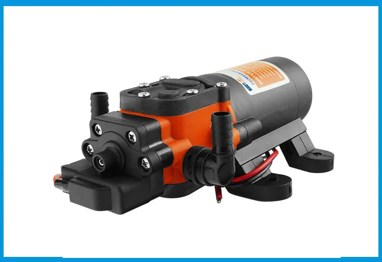 Miniature 35PSI DC 12V 24V Marine Electric Booster Pump Diaphragm Self-priming Pump Solar Shower Car Wash Toilet Pumping RV