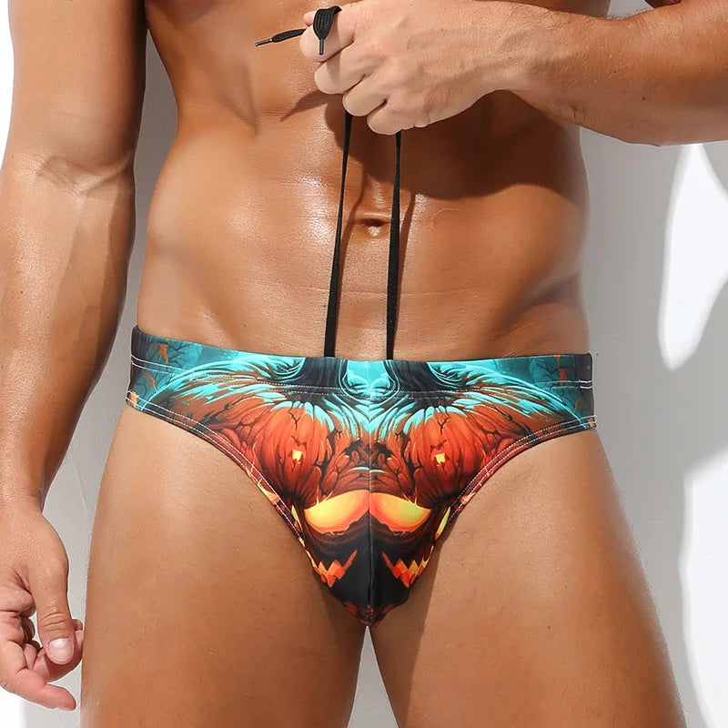 Men's Sexy Bikini Swimsuit Beach Underwear Board Shorts Surfing Man Bathing Briefs Breathable Stretch Underpants