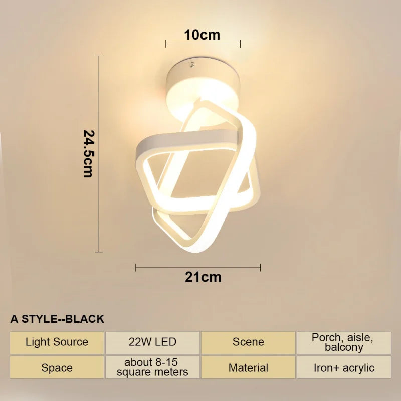 22W LED Ceiling Light Modern Ceiling Lamp Home Decoration Light Living Room Dining Room Bedroom Balcony  Aisle  Indoor Lighting