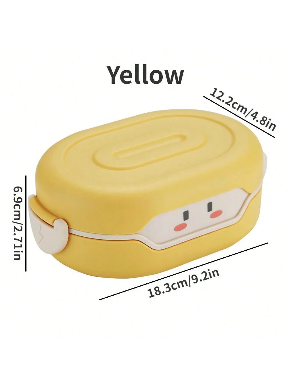 Plastic Bento Box with 1 Compartment Cold Heat Insulated Lunch Storage Box Kids School Bento Box Food Prep Container 27Oz