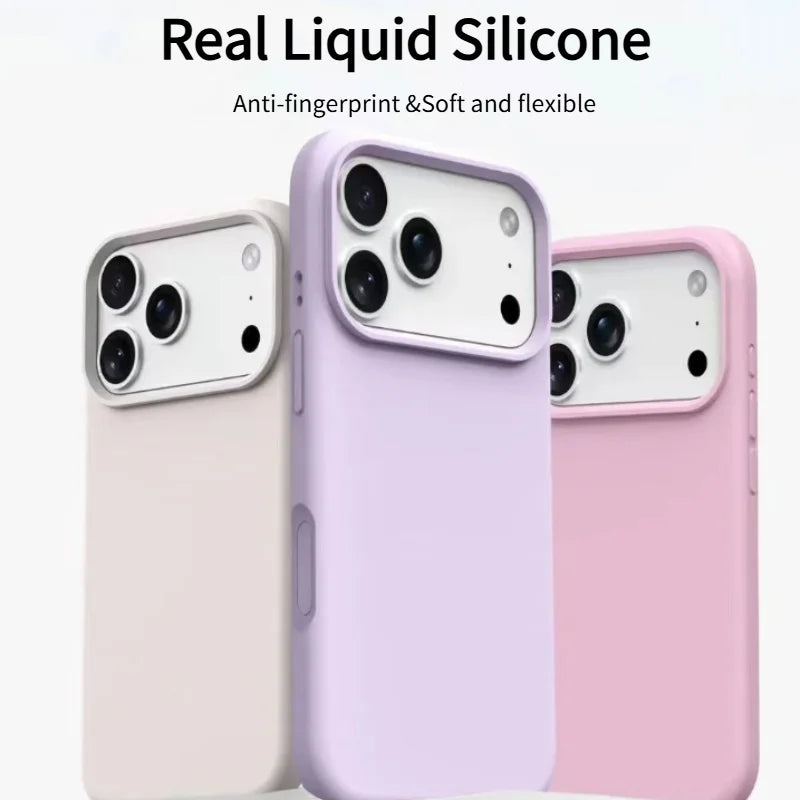 Premium Liquid Silicone Silky Smooth Delicate Touch Case For IPhone 18 17E Pro Max 16E 15 14 Plus 13 12  Anti-drop Protect Cover