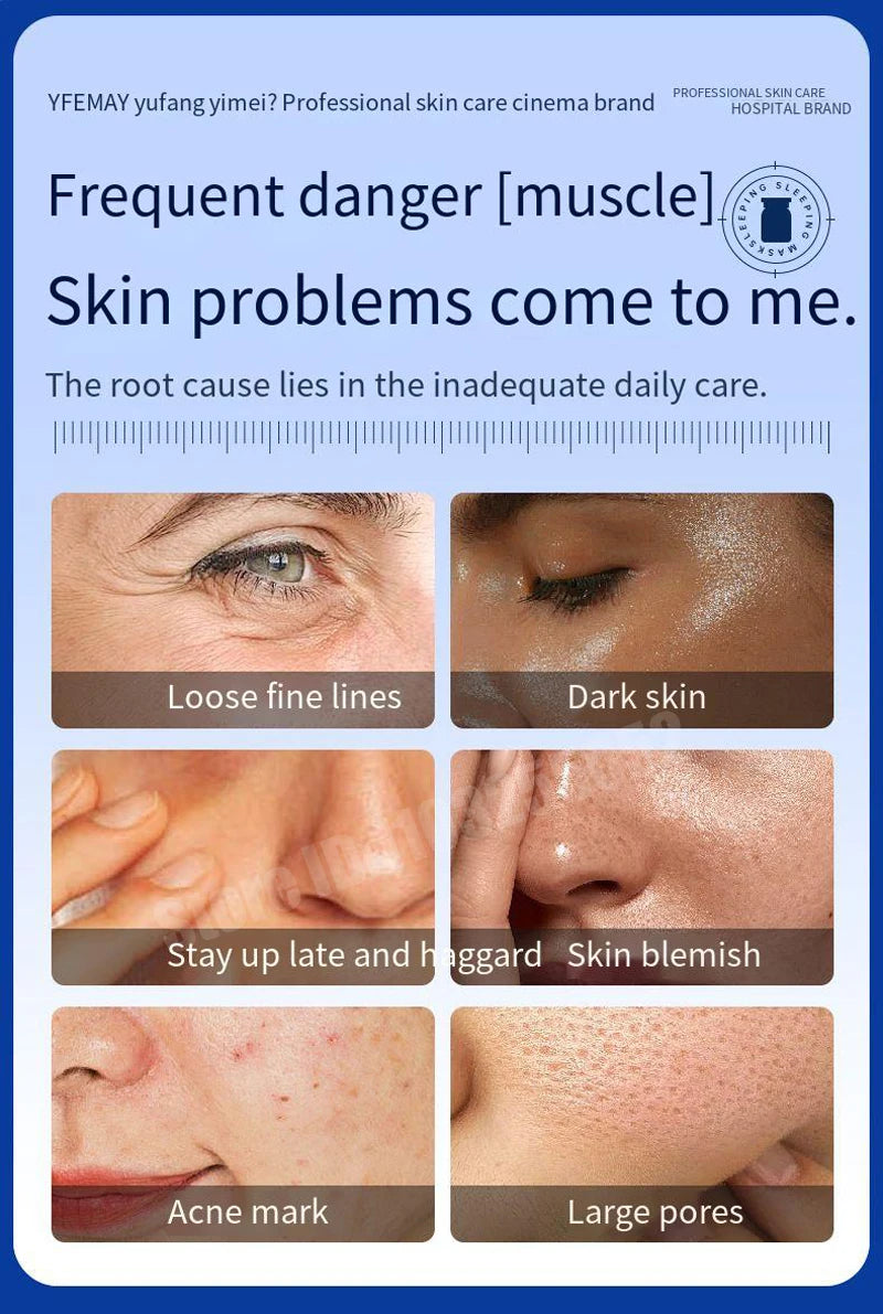 10pcs Copper Peptide Algae Peeling Whitening Melasma Peel Kit Natural Seaweed Bone Plant Extract Mask Rejuvenation Moisturize