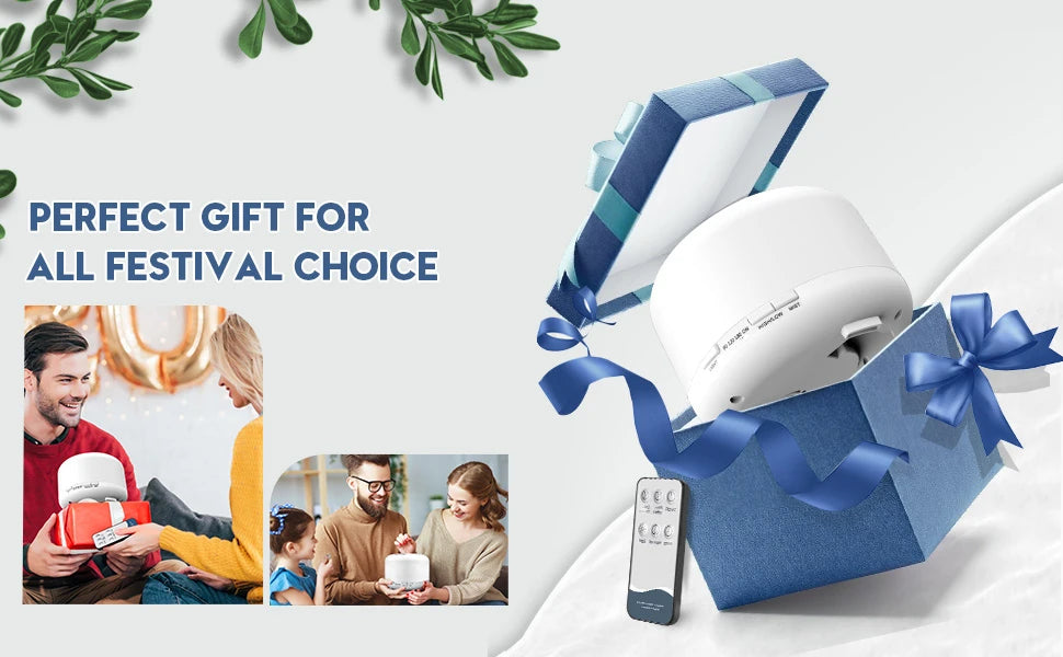 Aroma Diffuser Air Humidifier, Quiet 5-in-1 Premium Humidifier, Home Fragrance Aroma Diffuser with 7 LED Color Changing Light