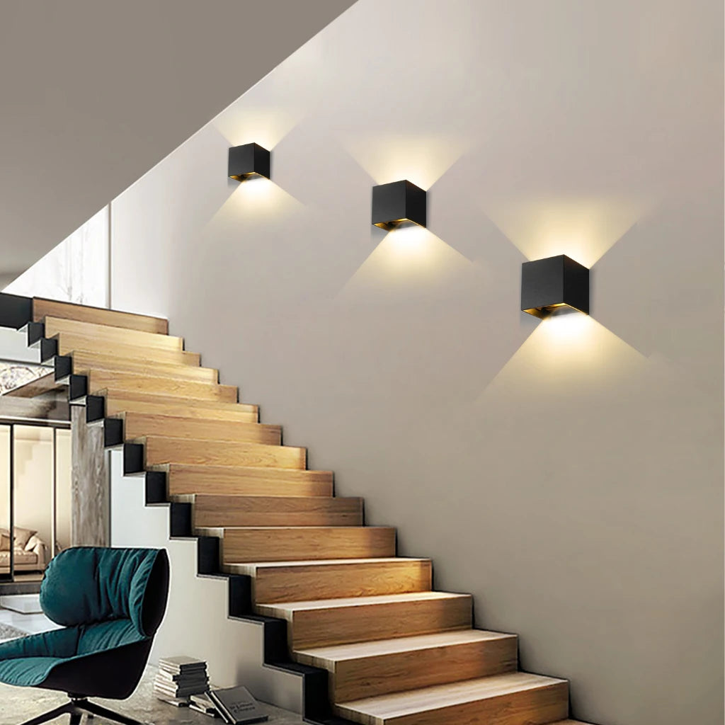 LED Wall Light Outdoor Waterproof IP65 Porch Garden Yard Wall Lamp & Indoor Bedroom Bedside Decoration Lighting Lamp AC110V 220V