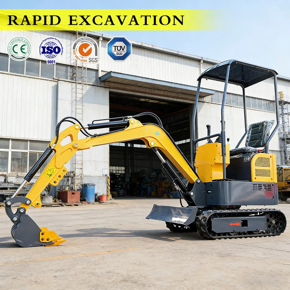 Mini Digger 0.8-2 Ton For Trenching Digging Grading Multi Scene Small Excavator For Kubota Engine CE/EPA Certified Safe Operatio
