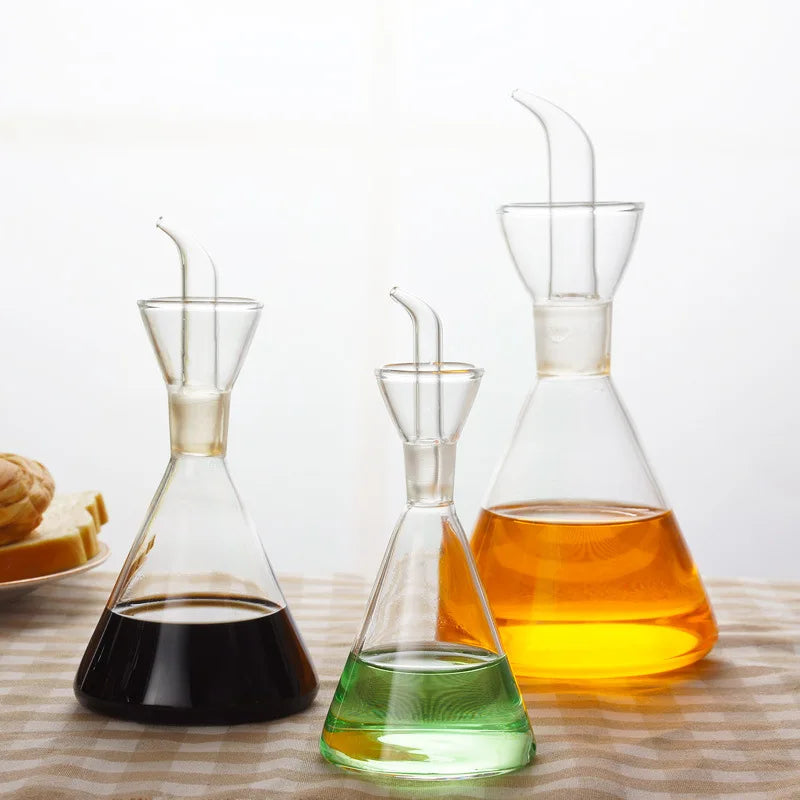 High Borosilicate Glass Oil Pot Household Leak-proof Oil & Vinegar Pots Kitchen Soy Sauce Pot Oil Tank Seasoning Oil Bottle