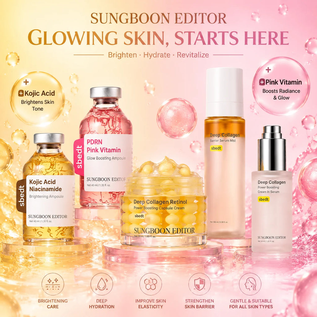 Sungboon Editor Kojic Acid Niacinamide Ampoule PDRN Pink Vitamin Ampoule Collagen Retinol Cream Serum Mist Brightening Hydrating