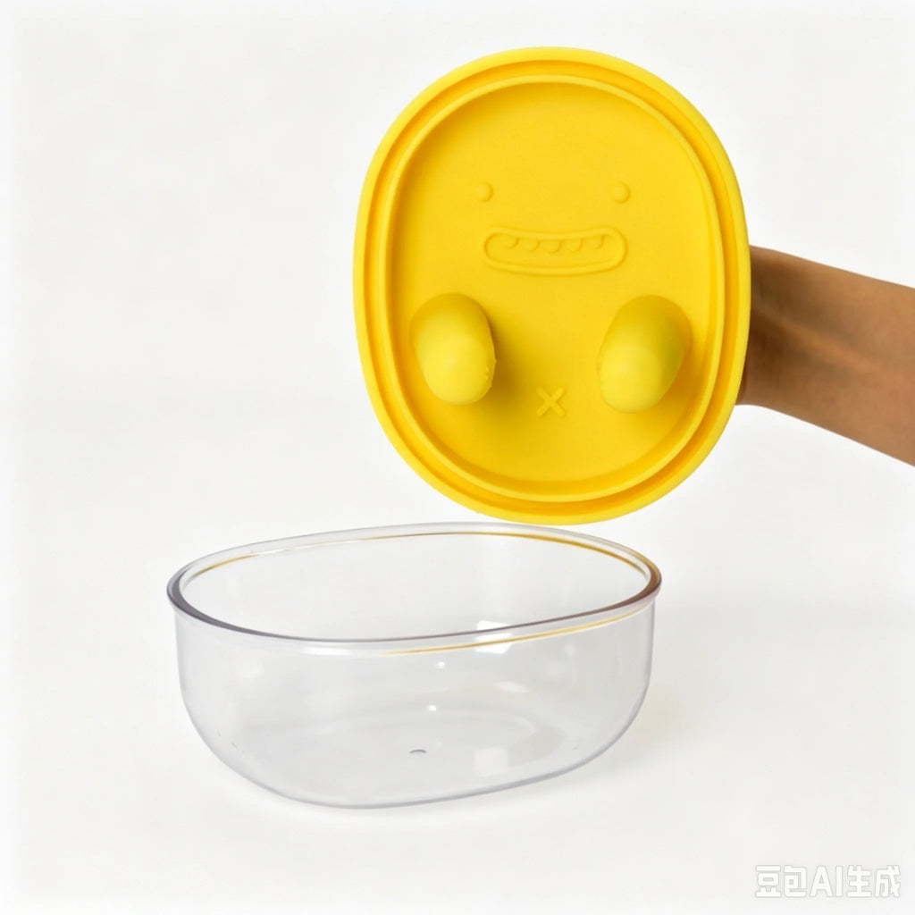 1PCS Creative Food Storage Container Lunch Box Anti-Dirty Bowl Keeps Hands Clean, Suitable for School, Office, and Picnics