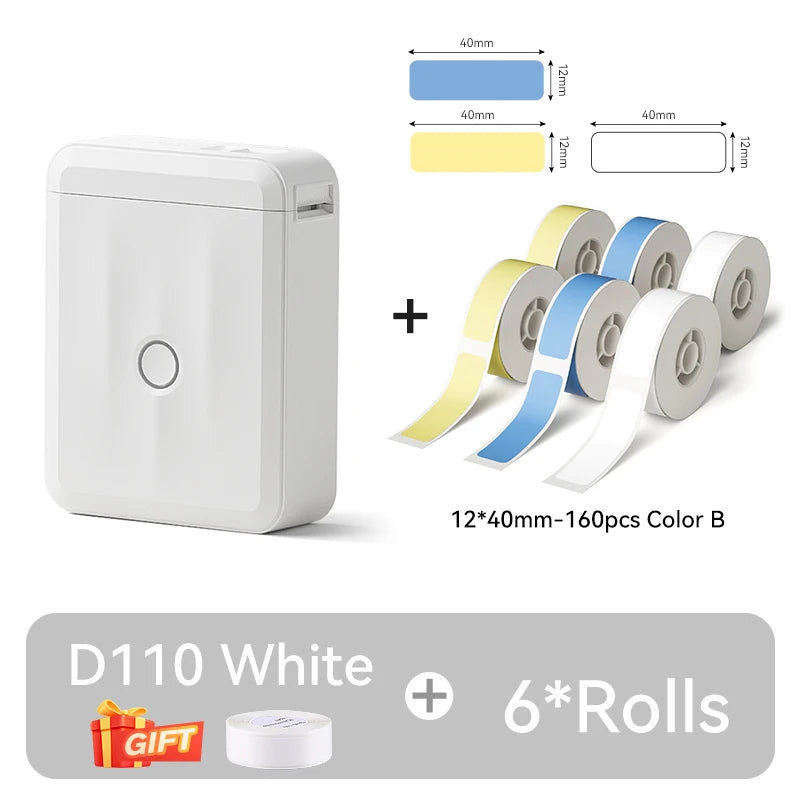 Niimbot D110 Mini Portable Thermal Printer Smart Pocket Self-adhesive Label Printer Bluetooth Price Label Sticker Maker For Home