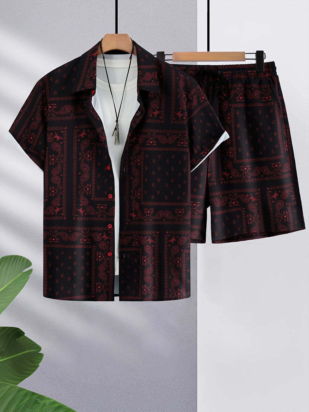 Trend Bandana Graphic Beach Short for Men Summer Fashion 3D Printed Swim Trunks Loose Casual Streetwear Hawaiian Short Pants