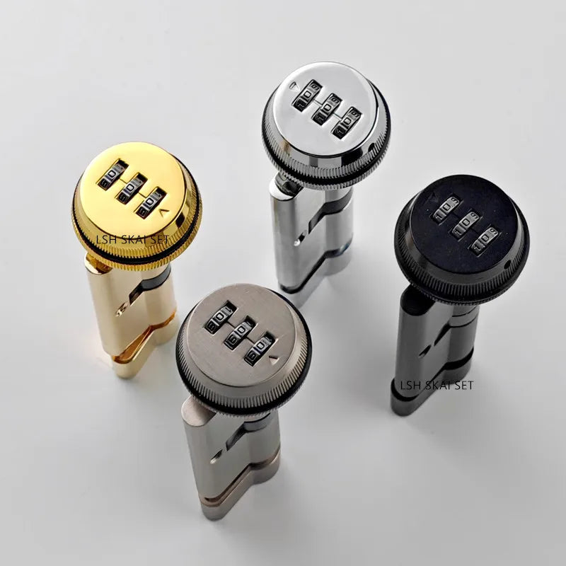 1Pc Digital Password Intelligent Keyless Lock Core Zinc Alloy Bedroom Door Lock Home Hardware Safety Anti-theft Door Accessories