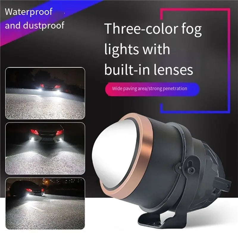 New Fog LED Light Tricolor 3Inch 4300K 3000K 6000K B