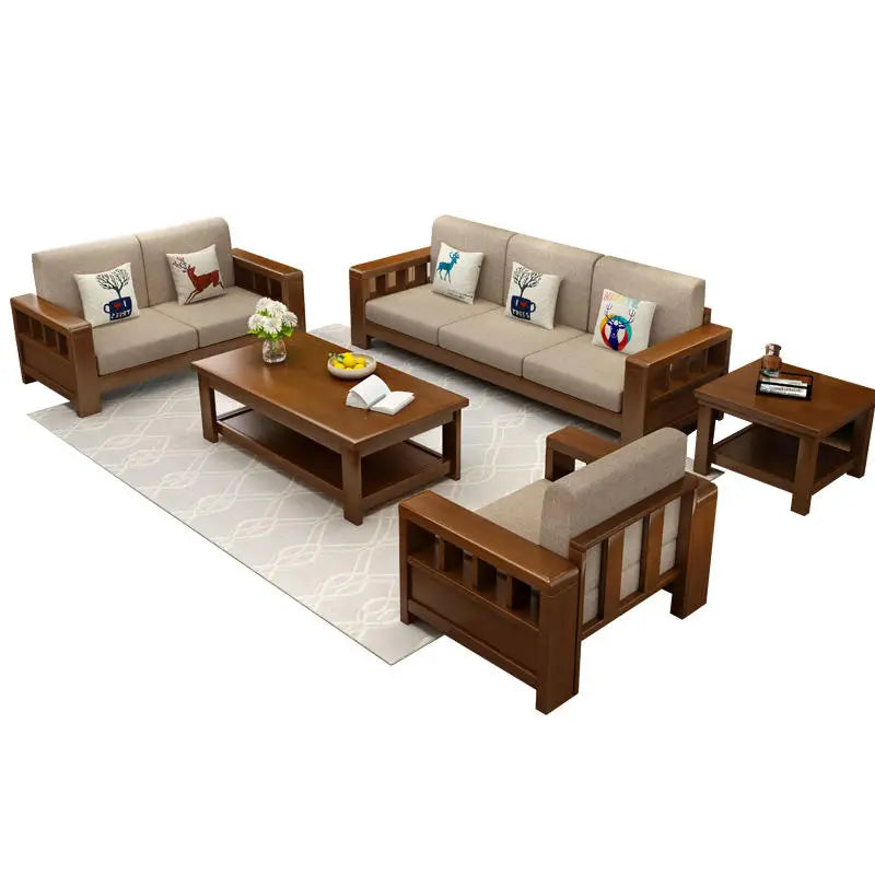 #Nordic Simple Modern Design Solid Wood Sofa for Living Room Furniture Sofa