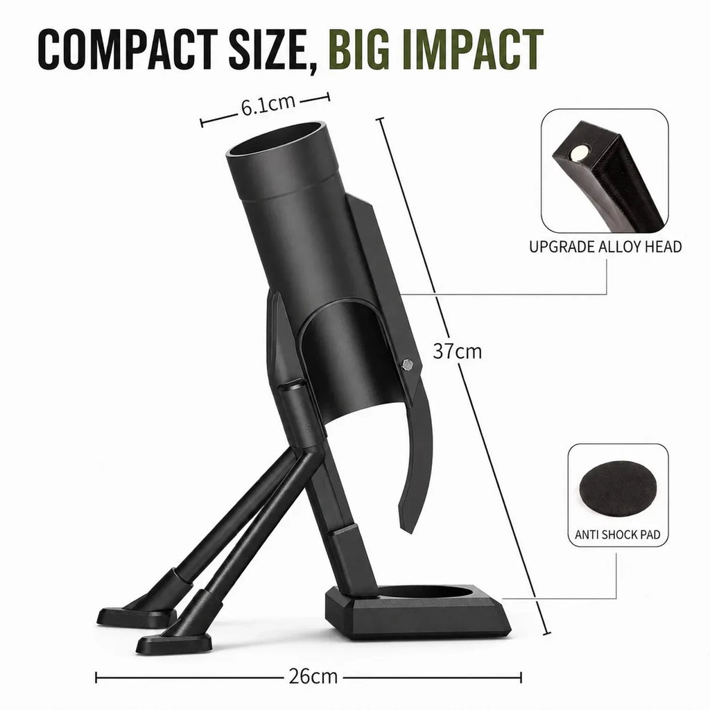 Beer Bottle Mortar Bottle Opener, 33/51mm Mortar Beer Bottle Opener Heavy-Duty Tactical Cap Launcher Hands-Free Push Down Opener