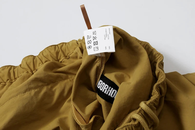Quick Dry NBHD V-shape Shorts Zipper Pockets Shortpants Japan Men Women Thin Fabric Loose Drawstring Short Pants Breeches