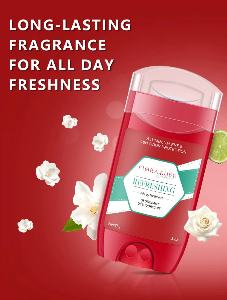 Aluminum Free Deodorant for Men,48H Odor Protection,48H Freshness & Lasting,with Sandalwood Cedarwood Scent,85g/3OZ