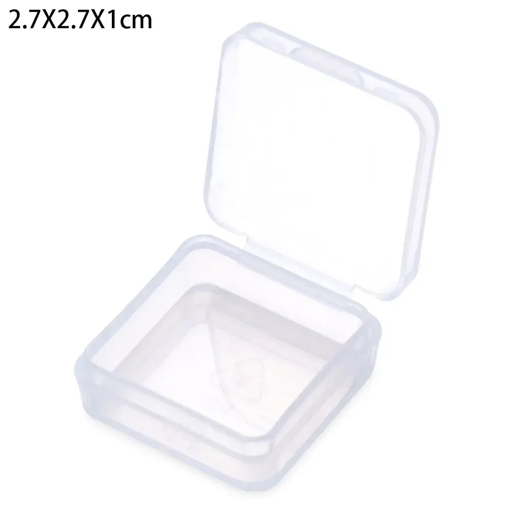 Mini Plastic Box Rectangular Translucent Packing Box Dustproof Durable Strong Jewelry Button Sundries Storage Case Container