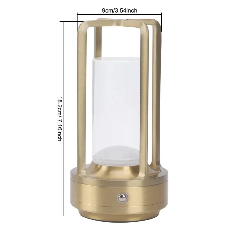 HOMEFISH Night Light Black Gold Silver Table Lamp Touch USB Charging Ambient Light Suitable for Bedrooms Living Rooms