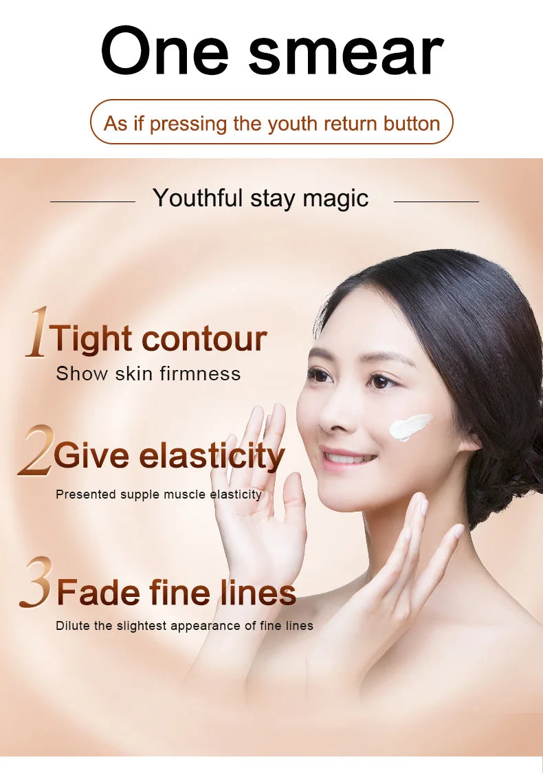 Fonce Korea Anti Aging Wrinkle Remover Face Cream Dry Skin Hydrating Facial Lifting Firming Day Night Cream Peptide Serum 50g